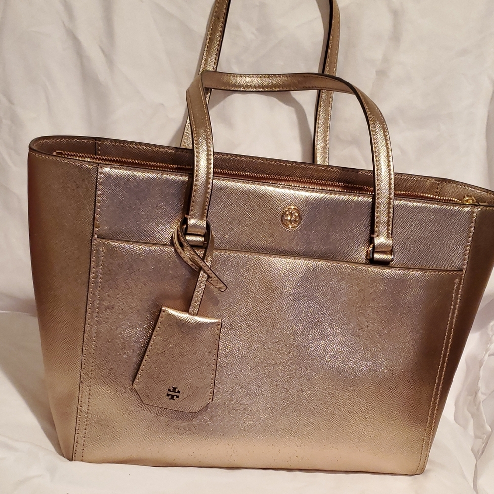 Tory Burch rose gold handbag
